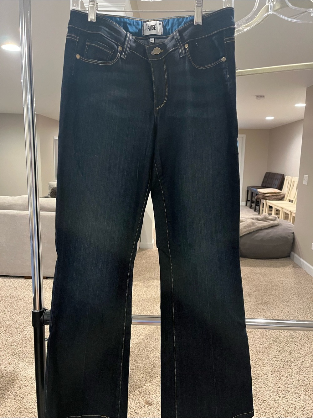 PAIGE Women’s Dark Indigo Boot Cut Jeans